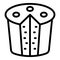Bake panettone icon outline vector. Cake food