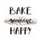 Bake someone happy with engraved baguette. Handwritten lettering.
