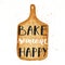 Bake someone happy on watercolor cutting board
