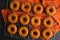 Baked Apple Cider Donuts Cooling on a Wire Rack