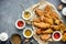 Baked bbq chicken wings with crispy skin