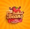 Baked beans logo, label or sticker.