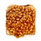 Baked Beans on Toast Isolated