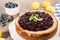 Baked blueberry lemon cheese cake