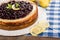 Baked blueberry lemon cheese cake