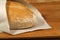 Baked bread in paper