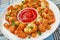 Baked Breaded cauliflower with tomato sauce