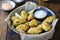 Baked cauliflowers and leek snacks