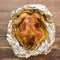 Baked chicken foil. High quality and resolution beautiful photo concept