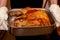 Baked crispy turkey for Thanksgiving Day or Christmas