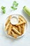 Baked crispy zucchini fries