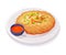 Baked Crumpet with Sauce Served on Plate as Traditional Thai Food Vector Illustration