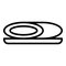 Baked dish icon outline vector. Brazilian food