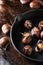 Baked edible chestnuts