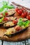 Baked eggplant with cheese meat