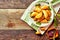 Baked Empanadas Served with Fresh Green Onions