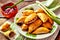 Baked Empanadas Served with Fresh Green Onions