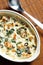 baked gnocchi with salmon, spinach and black olivves