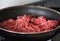 Baked minced meat beef in pan