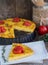 Baked polenta with tomatoes and thyme