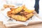 Baked potato wedges - homemade organic vegetable, vegan potato wedges