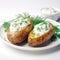 baked potatoes with yogurt sauce and dill 3