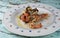 Baked prawns with citronette and dried tomatoes