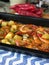 Baked prawns with vegetables