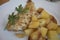 Baked redfish with potatoes