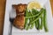 baked season chicken thighs with green beans