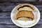 Baked sesame pie stuffed with cinnamon and sugar, Egyptian pie topped with sesame seeds and filled with cinnamon, used as a snack