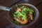 Baked shrimps with glass noodles, authentic Thai cuisine