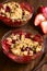 Baked Strawberry and Rhubarb Crumble