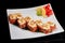 Baked Sushi Roll with scallops and Philadelphia cheese