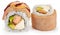 Baked sushi roll with tuna