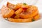 Baked sweet potato wedges with thyme