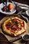 Baked tomato galette on baking paper