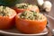 Baked Tomato Stuffed with Quinoa and Mushroom