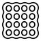 Baked waffle icon outline vector. Belgian wafer