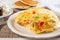 baked western omelet plate