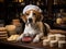 Baker beagle with mini bakery set