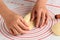 Baker Hand Folding Bread Dough