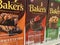 Bakers chocolate baking bar variety on a store shelf