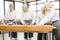 Bakers forming dough for baking at the manufacturing