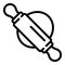 Bakers rolling pin icon, outline style