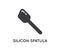 Bakers Spoon Silicone Spatula Cooking Vector Glyph Element or Icon