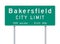 Bakersfield City Limit road sign