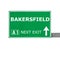 BAKERSFIELD road sign isolated on white