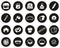 Bakery Or Bakehouse Icons White On Black Flat Design Circle Set Big