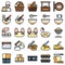 Bakery and baking related filled icon set 2